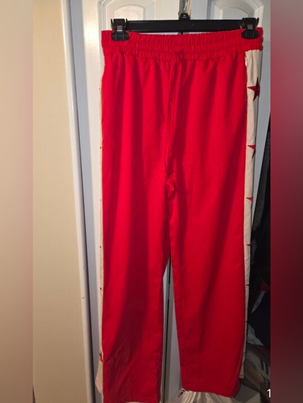 Red Drawstring Track Pants